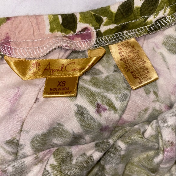 April Cornell pink and green Monet midi skirt - Picture 5 of 5